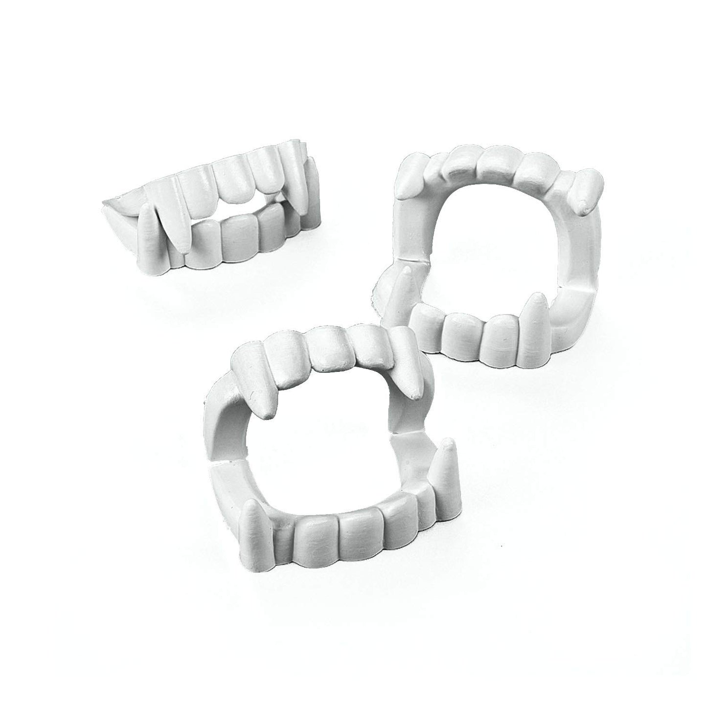 12 PLASTIC NEON VAMPIRE TEETH