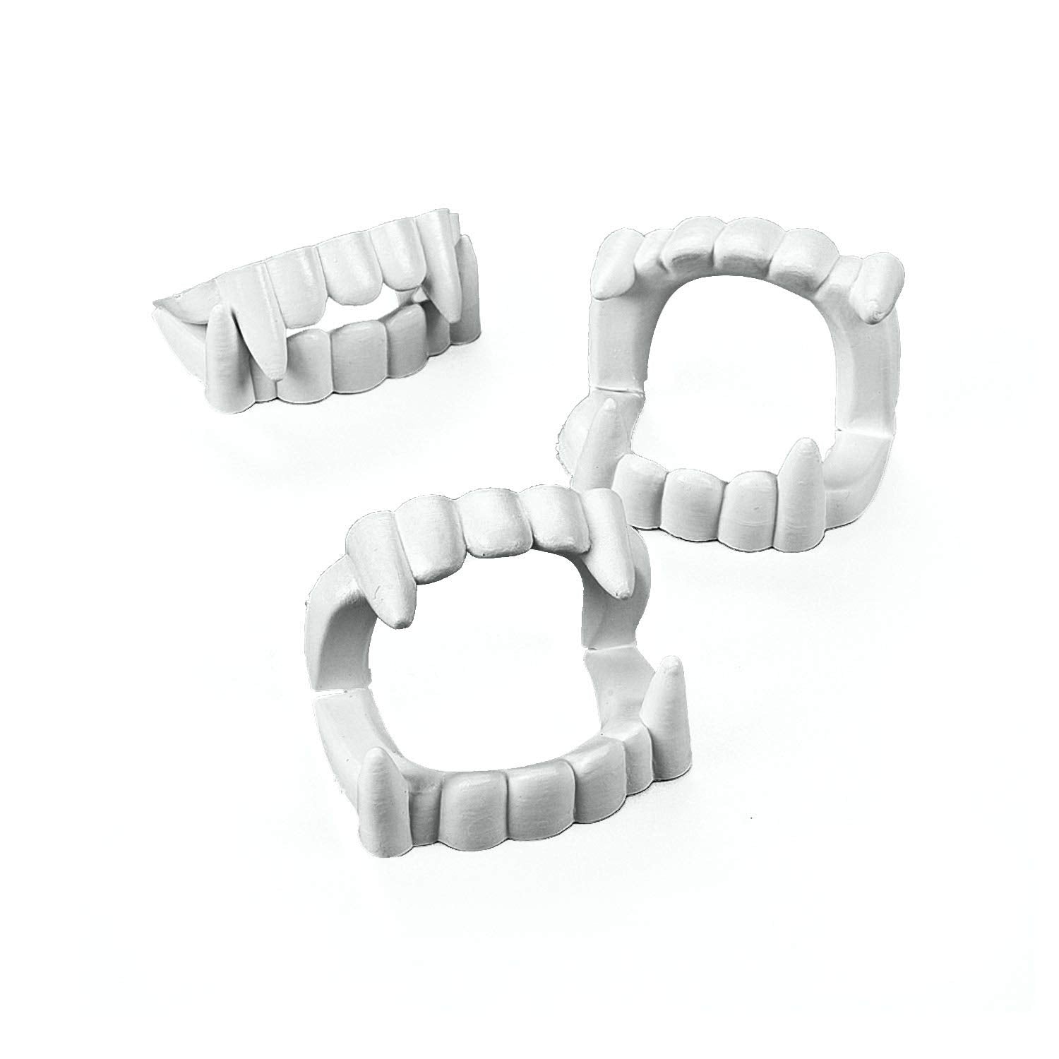 12 PLASTIC NEON VAMPIRE TEETH