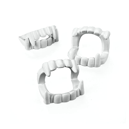 12 PLASTIC NEON VAMPIRE TEETH