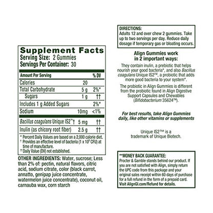Align Probiotic Supplement Dualbiotic 60 Gummies