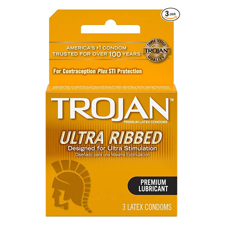 TROJAN ULTRA RIBBED CONDOM 12CT