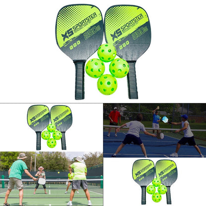 Pickleball Paddle Set of 2 Lightweight Rackets W/Ball