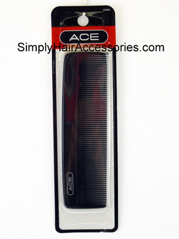 ACE 5" Fine Tooth Bobby & Pocket Purse Comb - Black