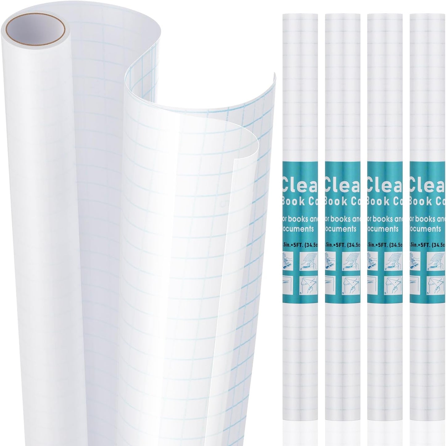 BOOKCOVER 13"X5' CLEAR CONTACT