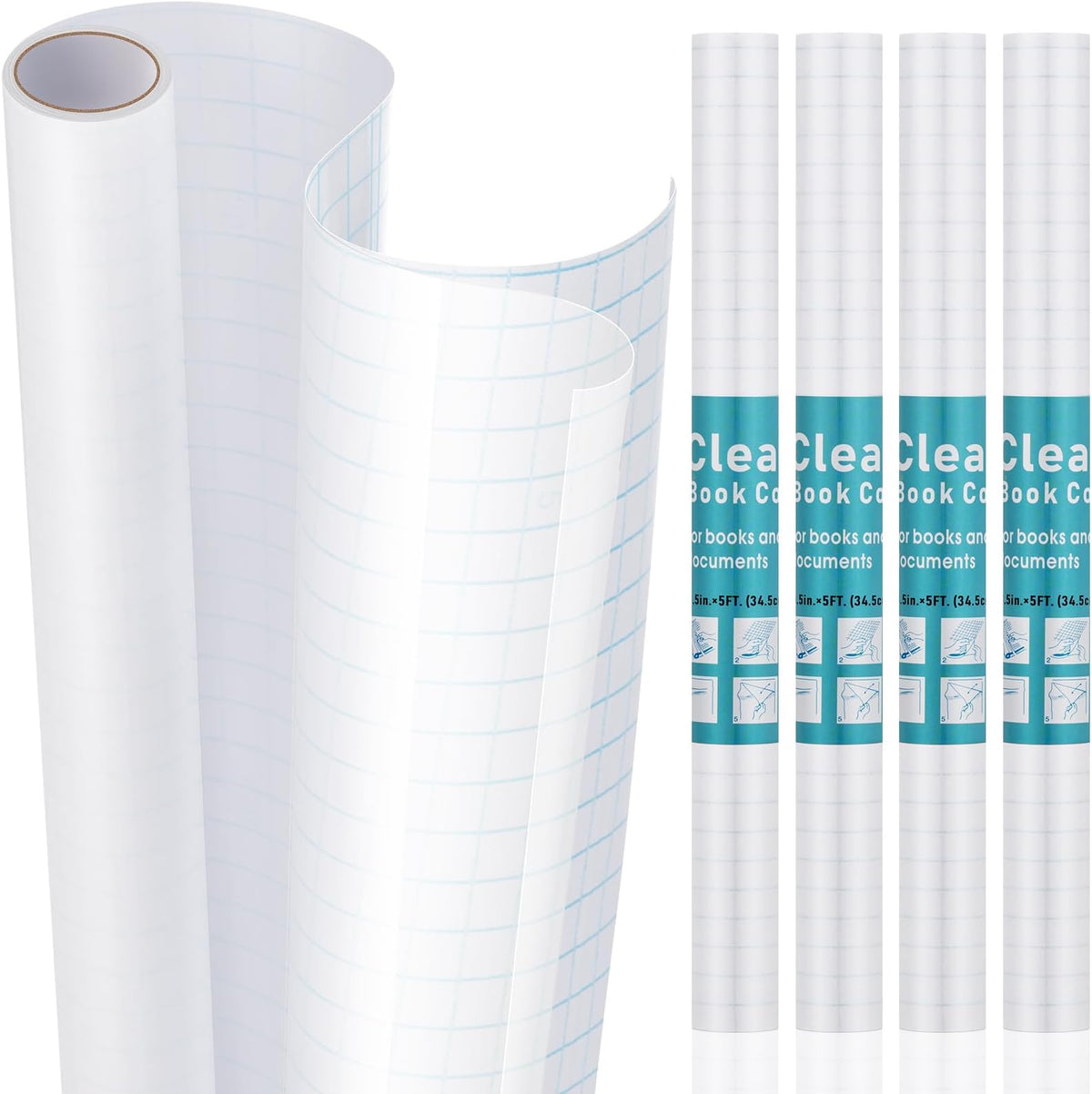 BOOKCOVER 13"X5' CLEAR CONTACT