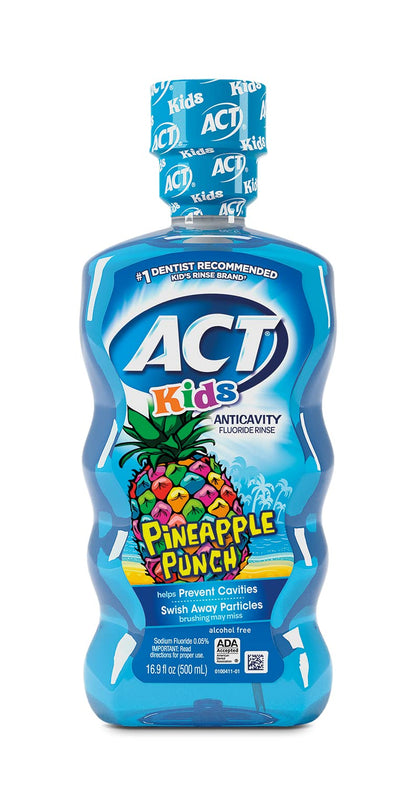 ACT ANTICAV KIDS PINEAPL PNCH RIN 16.9OZ