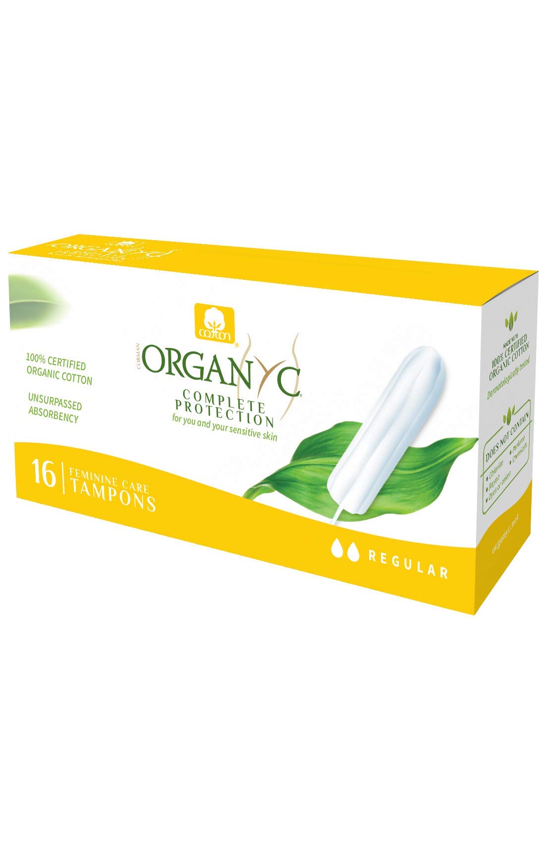 ORGANYC TAMPON,NON-APPLICATOR,REG
