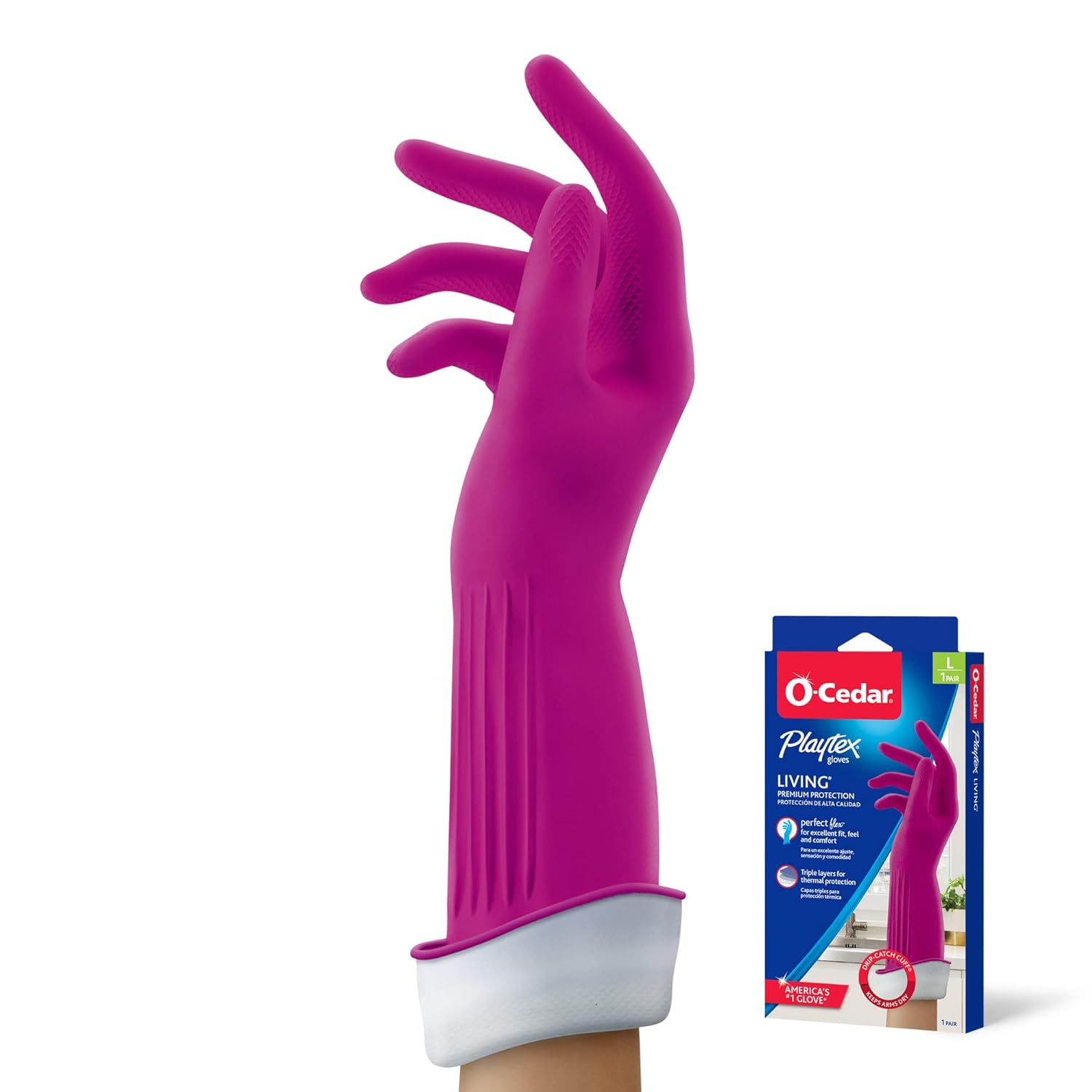 Playtex Living Gloves Large 72Cs - Colors Vary
