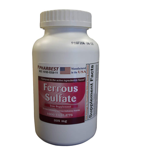 FERROUS SULFATE TB 325MG 1000
