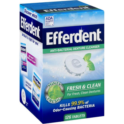 EFFERDENT PLUS MINT TABLET 90CT