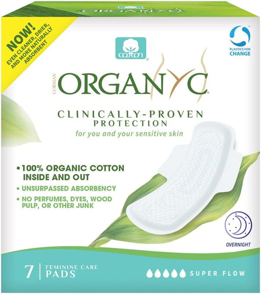 ORGANYC PADS,NIGHT,CTN,FOLD W/WNG