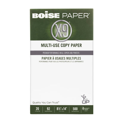 Boise X-9 Multi-Use White Copy Paper, 8.5" x 11" - 5 reams, 2500 sheets