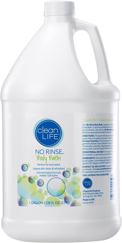 NO RINSE BODY BATH LQ 16OZ