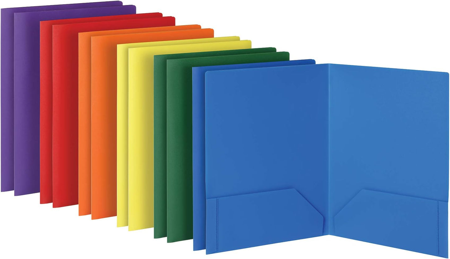 Oxford Two Pocket Portfolio Folder - Assorted Colors