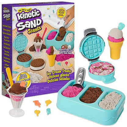 Kinetic Sand Beach Set Ice Cream Tub - White, 4 oz