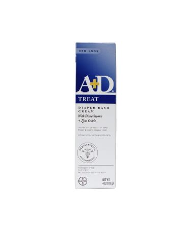 A+D Diaper Rash Cream With Dimethicone + Zinc Oxide 4oz