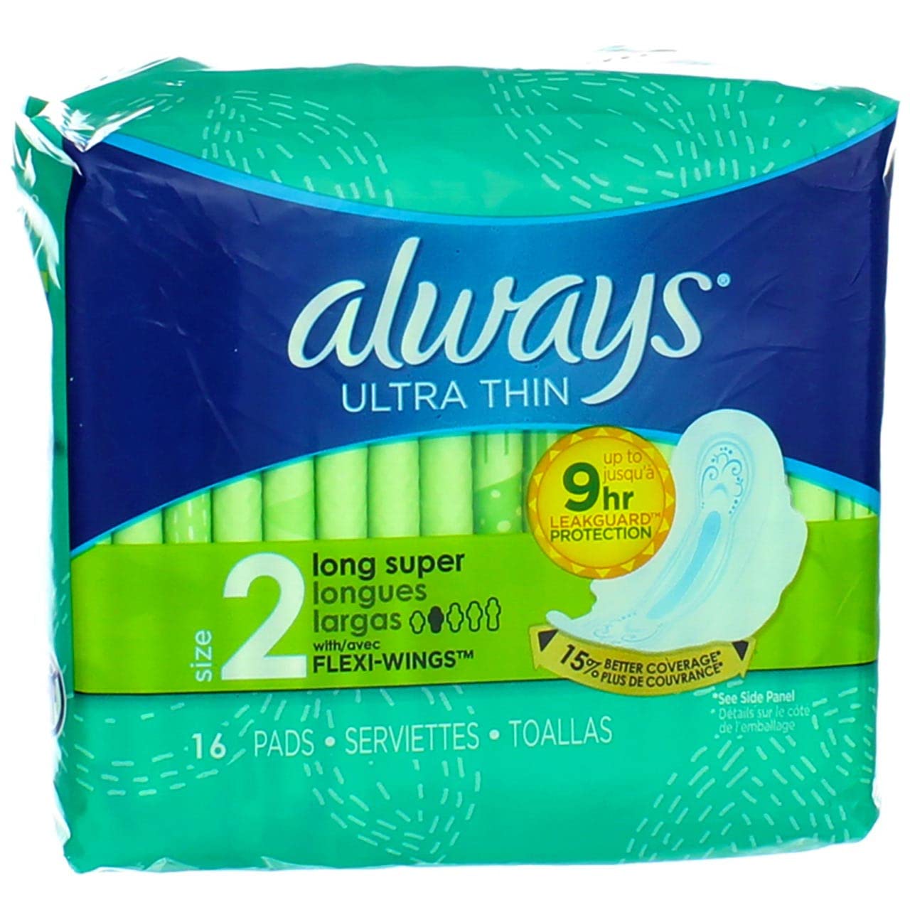 Always Pads Size 2 Ultra Thin 20 Count Long Super