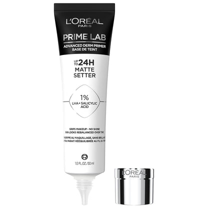 L'ORÉAL PARIS Prime Lab Up to 24HR Pore Minimizer Primer, Matte Setter, 1 fl oz