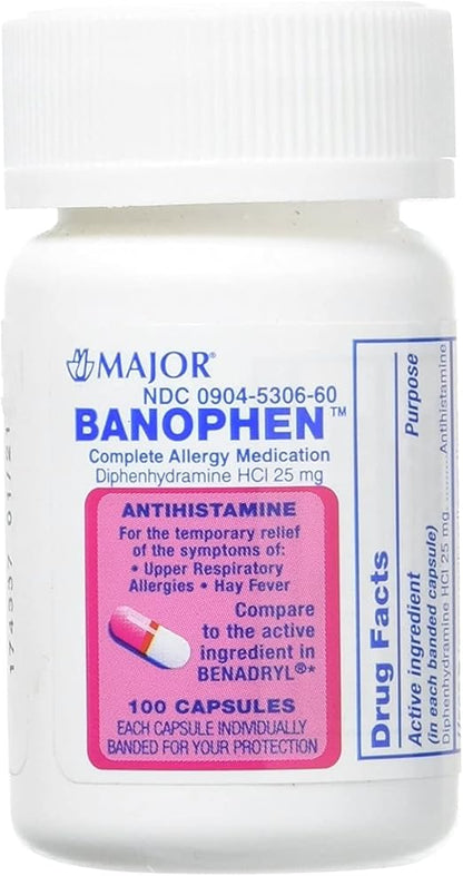 BANOPHEN CP 25MG 100
