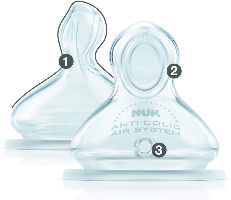 NUK Smooth Flow Anti-Colic Nipples - Size 1, 2 count
