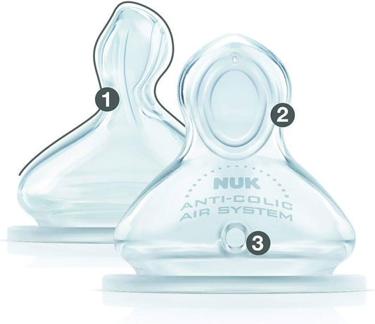 NUK Smooth Flow Anti-Colic Nipples - Size 2, 2 Pack