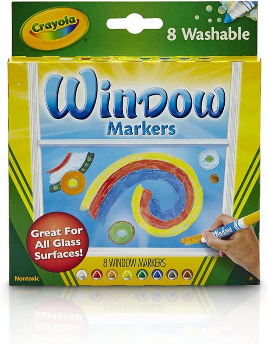 Crayola Washable Window Markers, 8 count