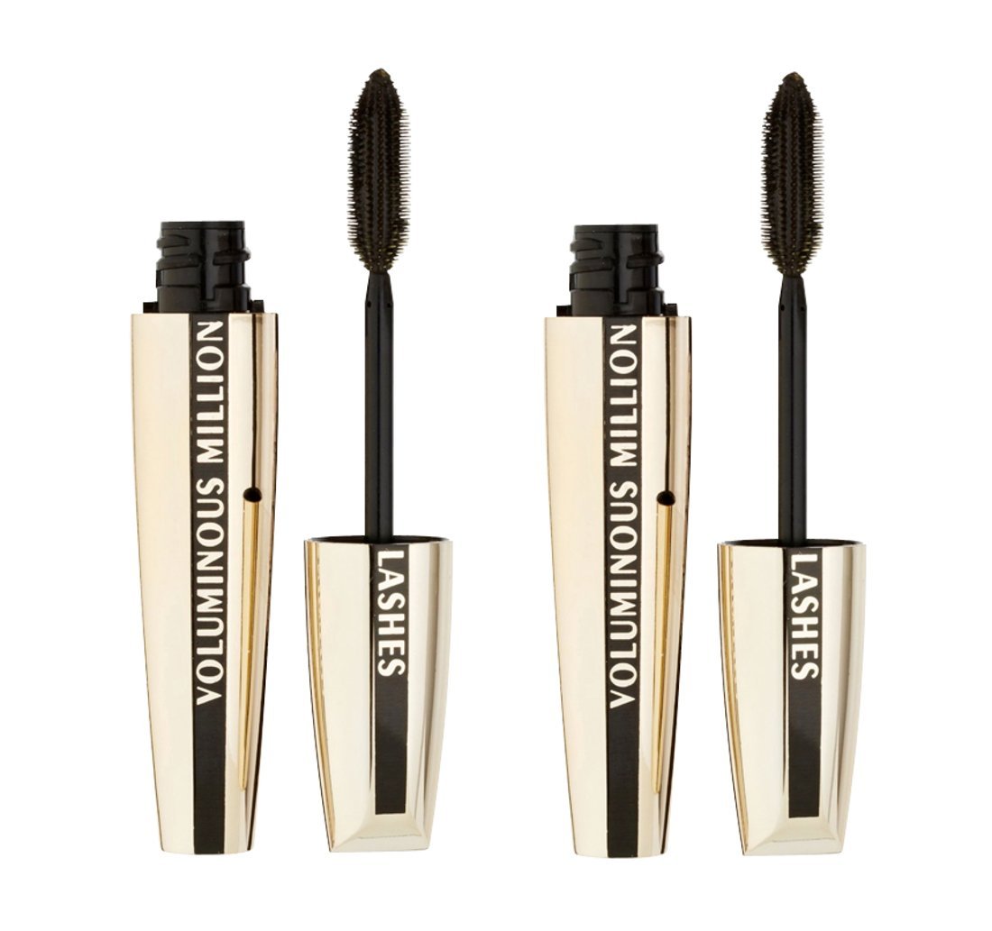 L'ORÉAL PARIS Voluminous Million Lashes Mascara, 635 Blackest Black, 0.32 fl. oz.