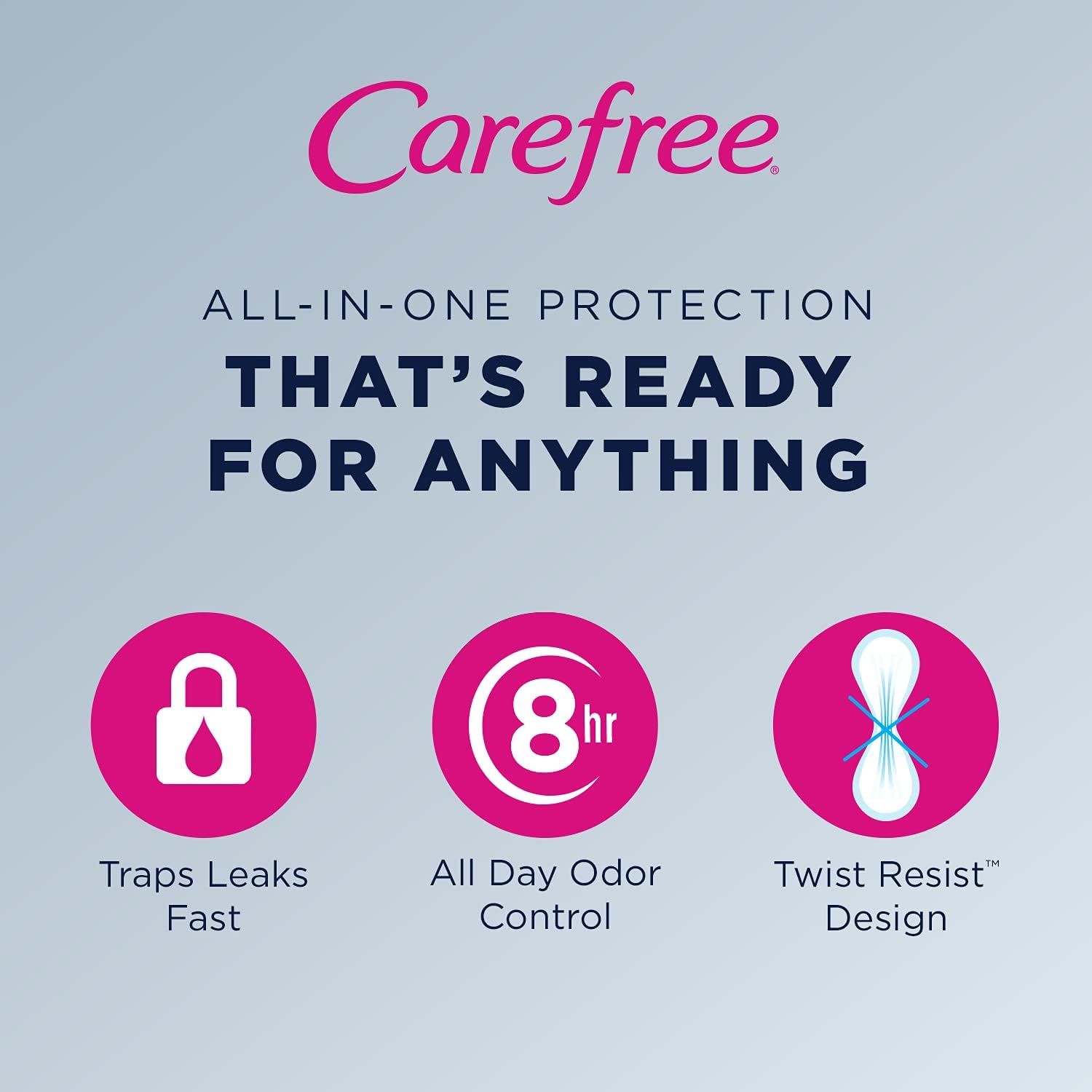 Carefree Acti-Fresh Regular 54 Count Daily Liner Unscented