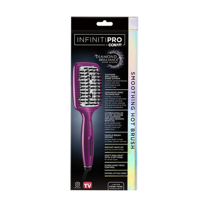 CONAIR Super Smoothing Mini Ceramic Hair Straightening Brush - Pink