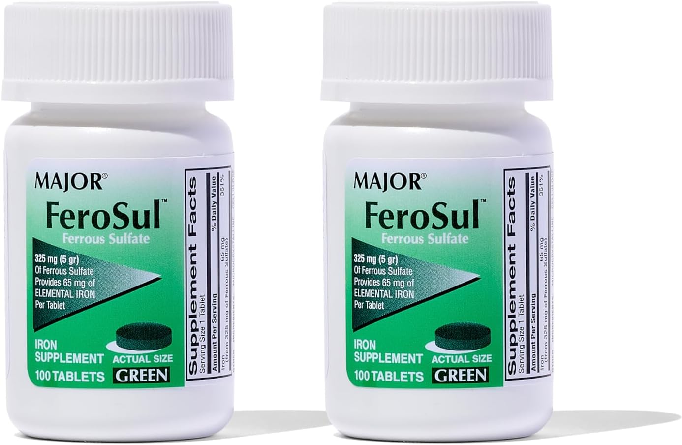 FERROUS SULFATE TB 325MG 1000