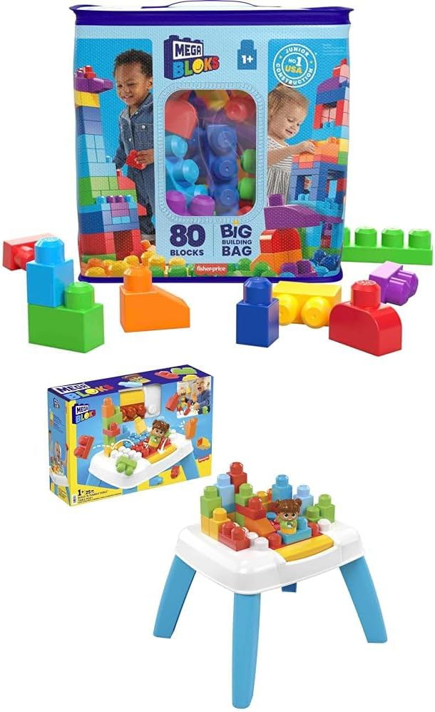 Mega Bloks Fisher-Price ABC Building Blocks with Bag