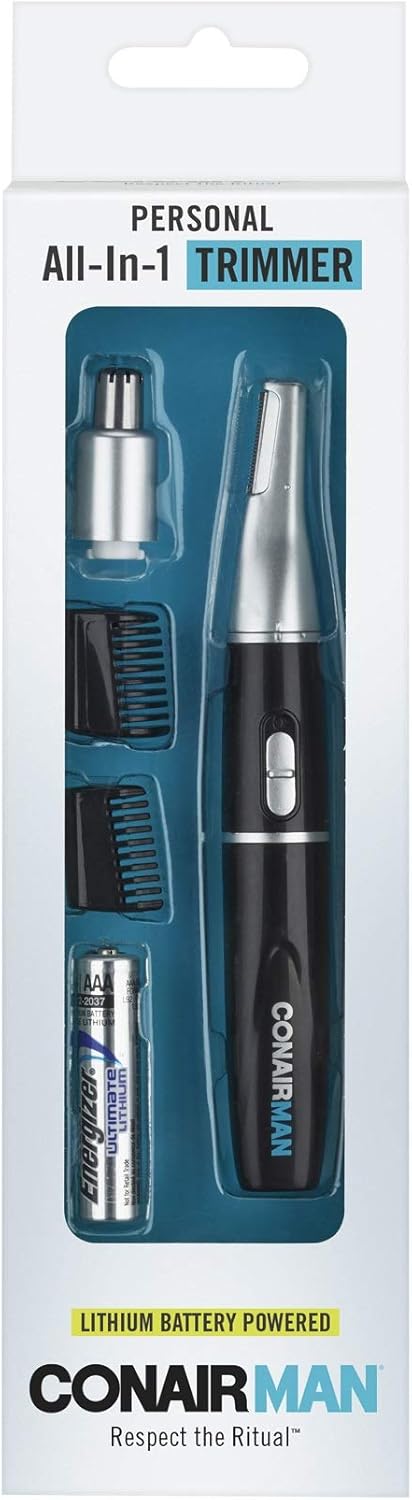 CONAIRMAN Lithium-Ion Battery-Powered All-in-One Hair Trimmer Set, 16 count