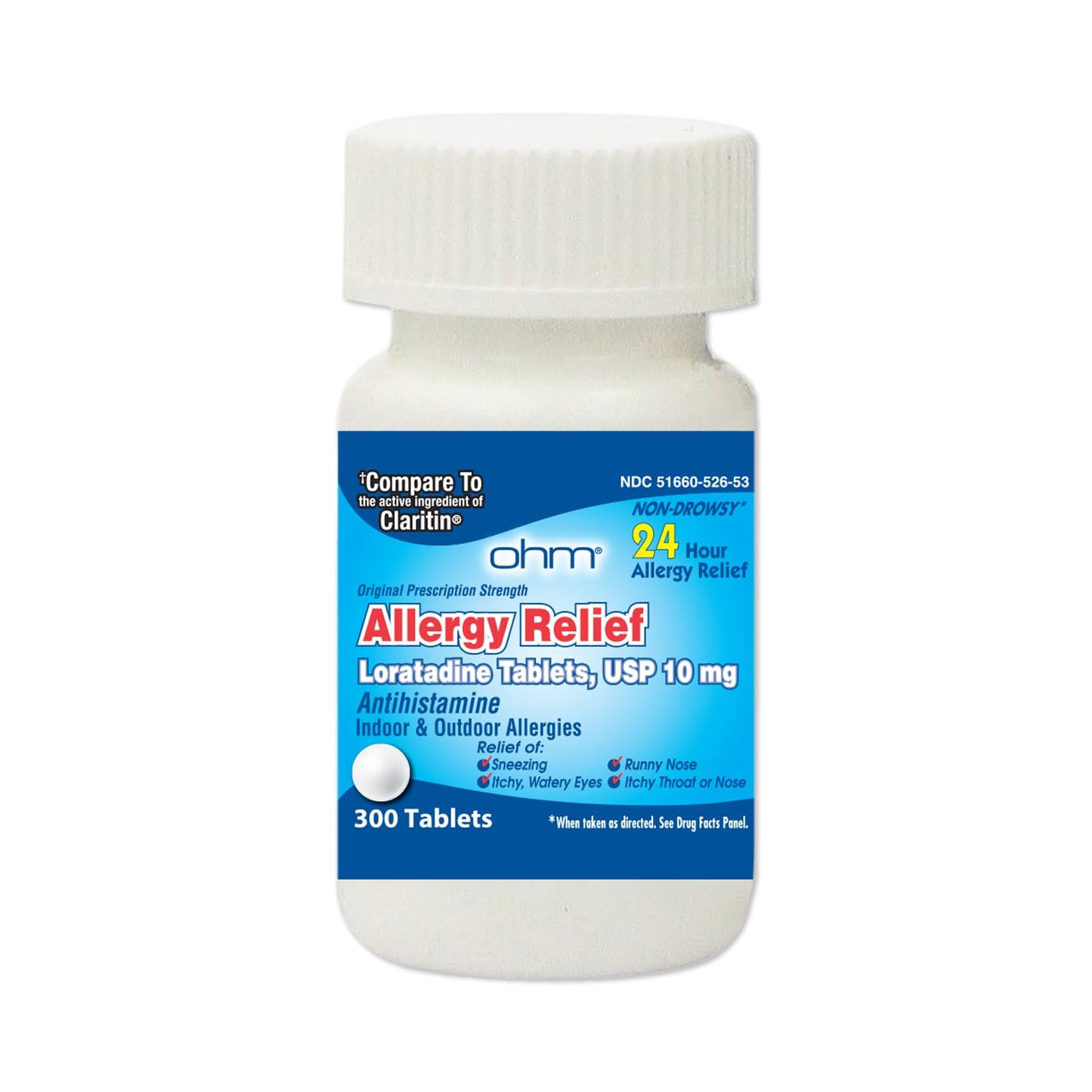 LORATADINE 10MG TABLET 500CT OHM