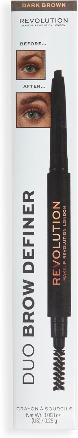 REVOLUTION Duo Brow Definer Pencil - Light Brown, 0.008 oz