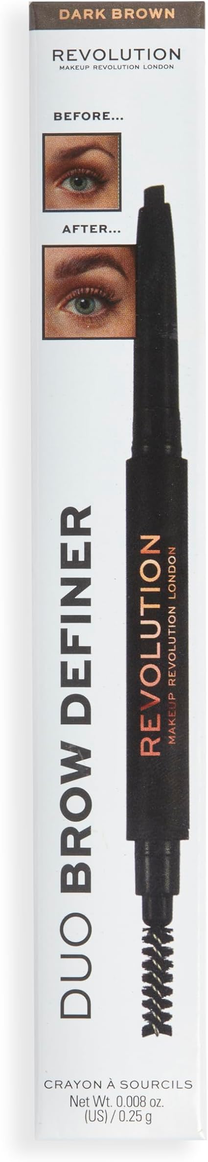 REVOLUTION Duo Brow Definer Pencil - Light Brown, 0.008 oz