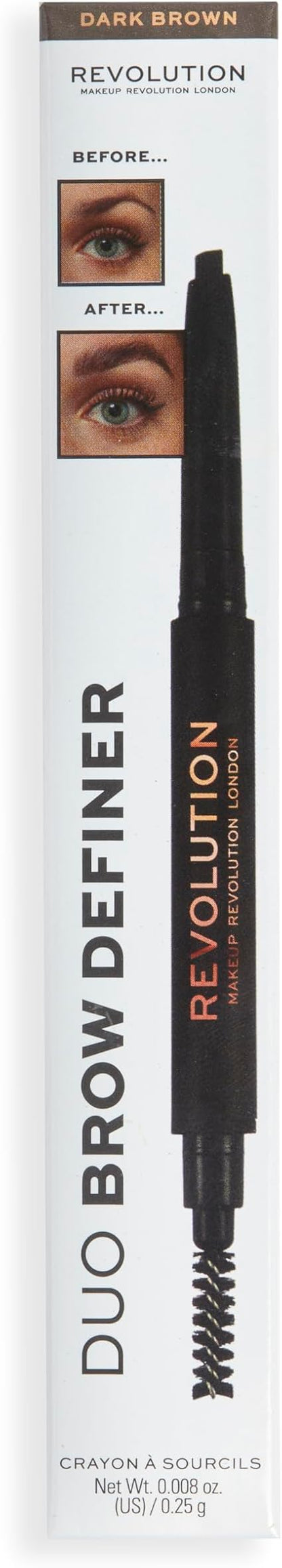 REVOLUTION Duo Brow Definer Pencil - Light Brown, 0.008 oz