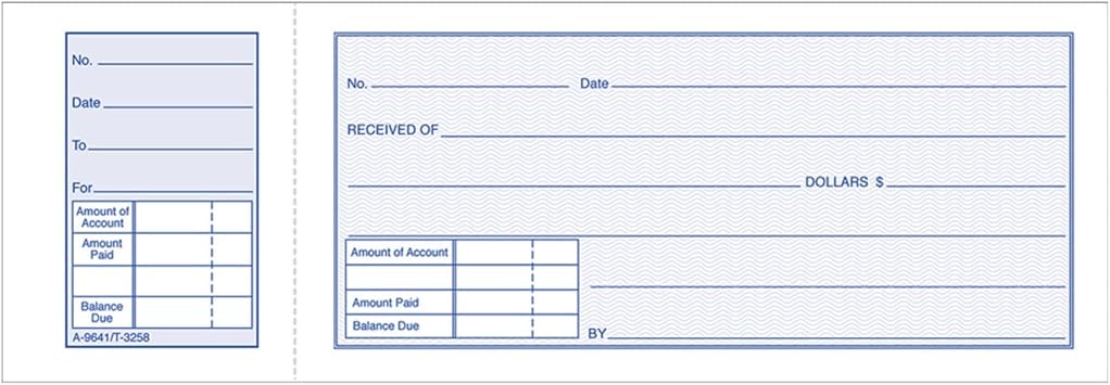 Adams Money Receipt Book With Stub, 50 Sheets