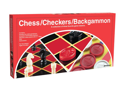 Chess/Checkers/Backgammon - a Collection of Three Favorite Game Classics