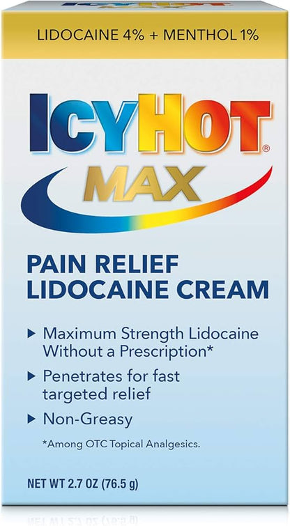 ICY HOT MAX LIDOCAINE+MENTHOL CRM 2.7OZ
