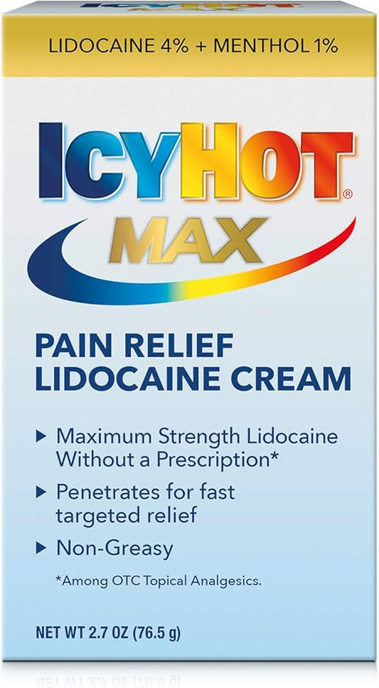 ICY HOT MAX LIDOCAINE+MENTHOL CRM 2.7OZ