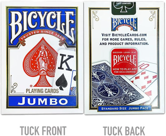 Bicycle Jumbo Face Standard Playing Cards - Assorted Colors