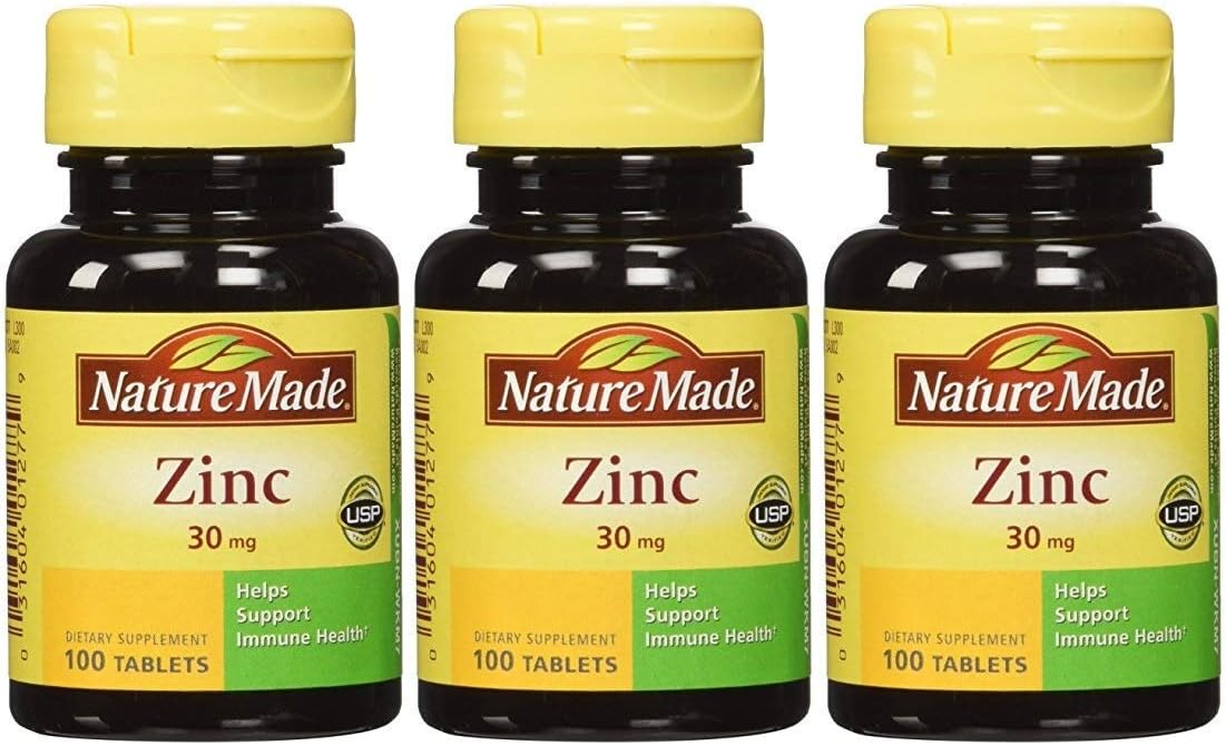 ZINC 30MG TABLET 100CT NAT MADE
