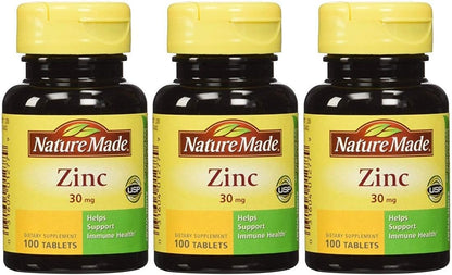 ZINC 30MG TABLET 100CT NAT MADE