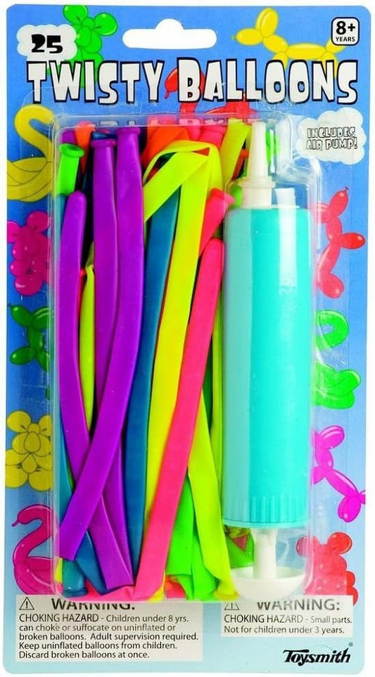 BALLOONS TWISTY W/PUMP 5.5X10