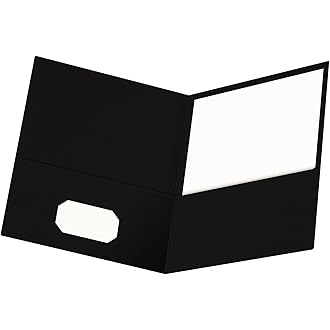 Oxford® Twin Pocket Folder, Letter Size, Dark Blue, 25 per box