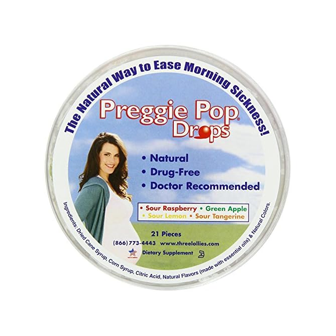 THREE LOLLIES PREGGIE DROPS,NAT GRN APL