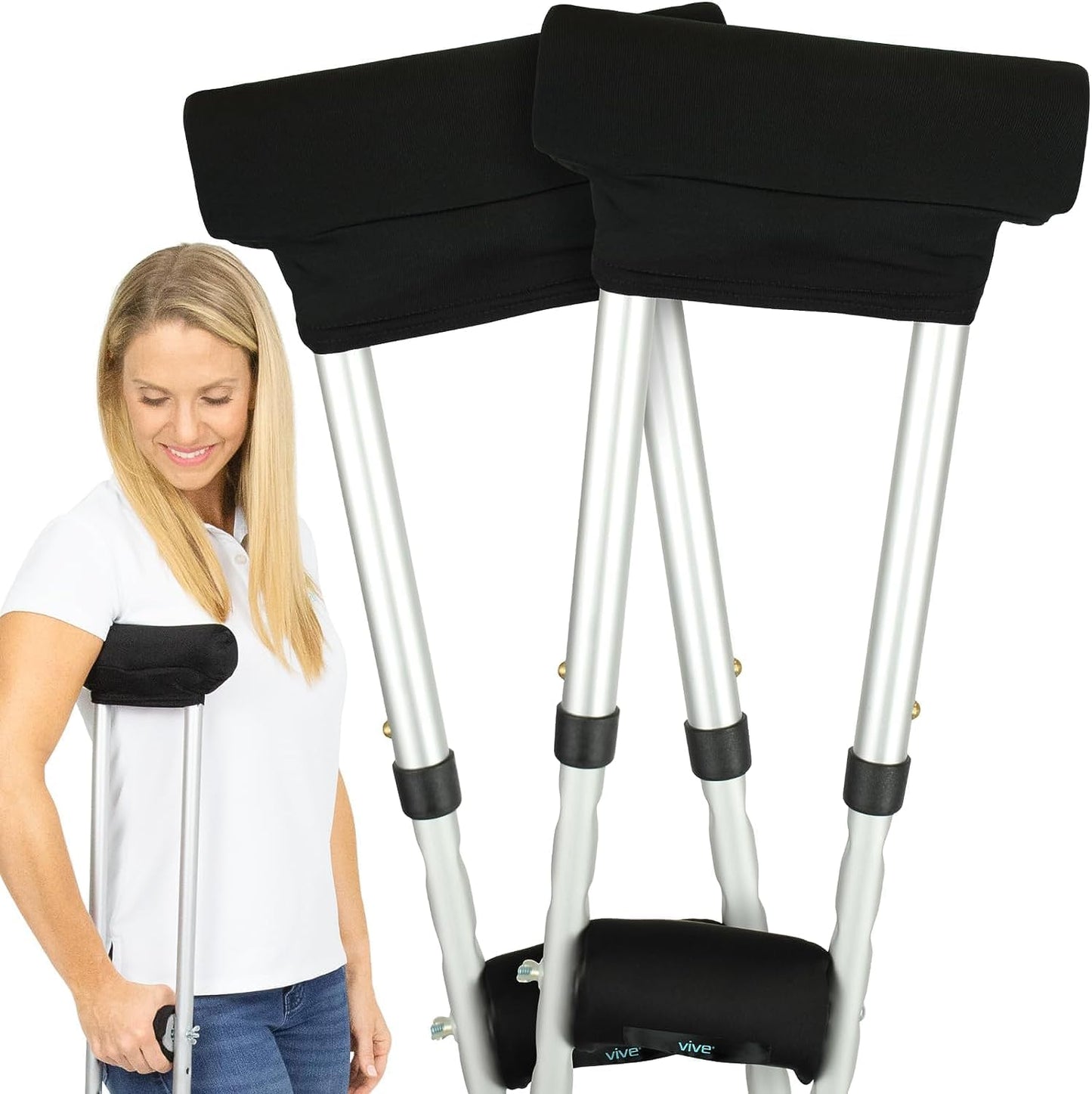 CAH CRUTCH PADS EQ 2EA GRAY