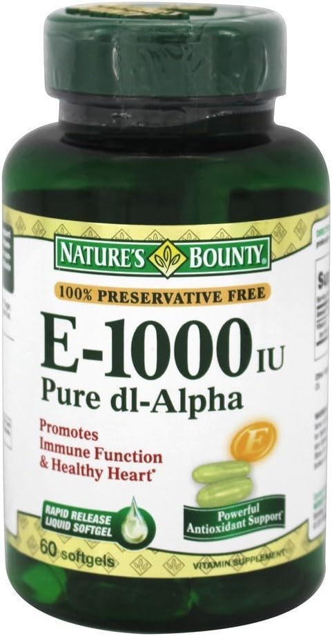 VIT E 1000IU DL-ALPHA SG 60CT NAT BOUNTY