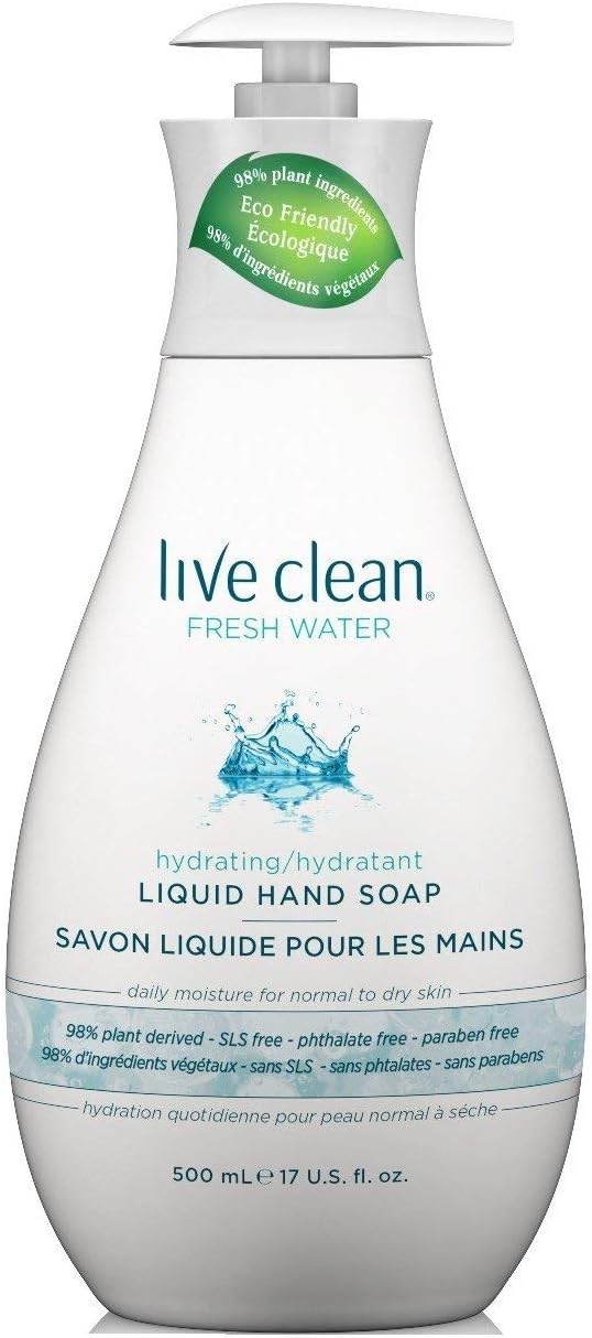 LIVE CLEAN HND SOP LQ 17OZ CN/MLK