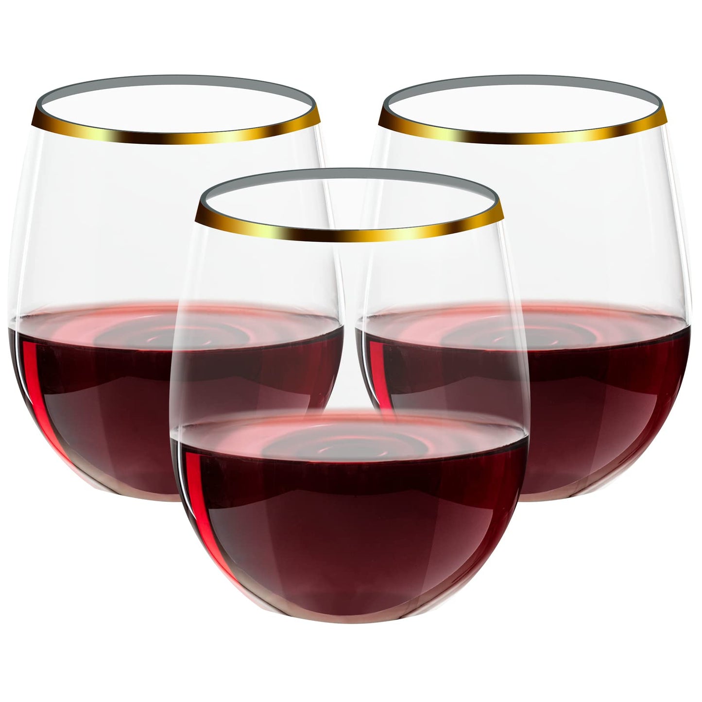 SENSATIONS 12 oz Plastic Wine Glasses, 4 count